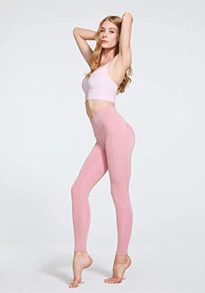 4 Way Stretch Yoga Leggings With Pockets Fitness Running Active Pants