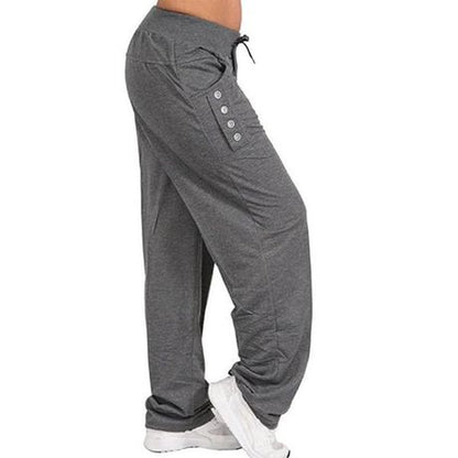 Women's Loose Fit Straight Sweatpants Slouchy Cotton Hiking Baggy Bottoms